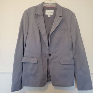 Banana Republic Women’s Stretch Gray One-Button Blazer Size 10 Work Sleek Street